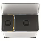 Kosze na śmieci - Prosperplast Keden kosz na śmieci systema - popielaty 23 l + 10 l - miniaturka - grafika 1