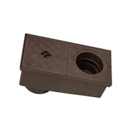 Rynny i akcesoria - Odpływ rynnowy pionowy Ø110 brązowy - miniaturka - grafika 1