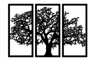 Obraz Ażurowy Dekoracja Ścienna Tryptyk Drzewo - Obrazy i zdjęcia Obraz Ażurowy Dekoracja Ścienna Tryptyk Drzewo - Obrazy i zdjęcia - miniaturka - grafika 1