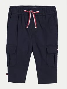 Tommy Hilfiger Szorty materiałowe KN0KN01840 Granatowy Regular Fit - Spodenki damskie - miniaturka - grafika 1