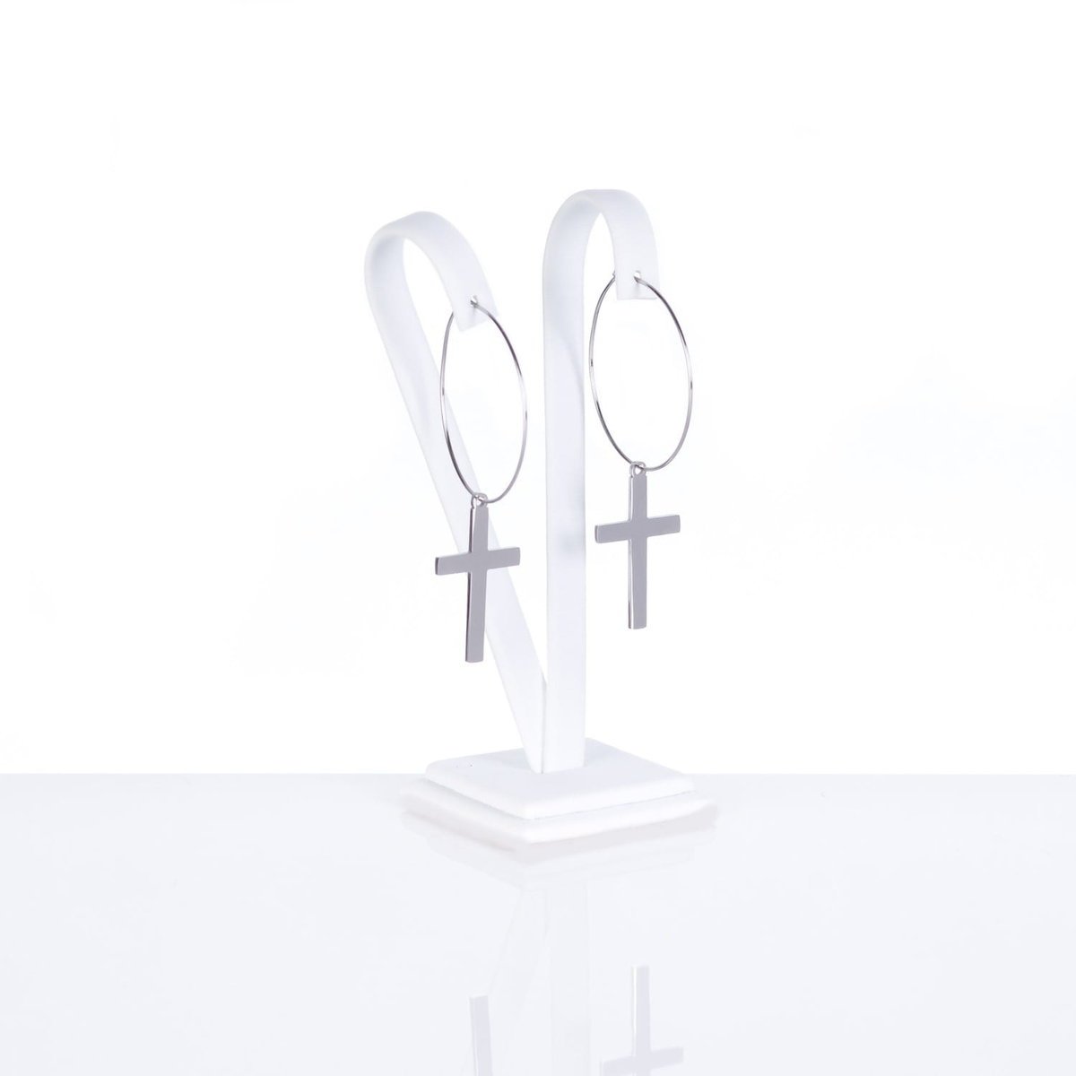 Kolczyki wiszące- krzyżyki - Acciaio