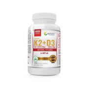 Witaminy i minerały dla sportowców - WISH Pharmaceutical Wish Pharmaceutical Vitamin K2 Mk-7 200mcg + D3 100mcg in MCT oil 120caps - miniaturka - grafika 1