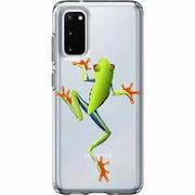 Etui i futerały do telefonów - Etui na Samsung Galaxy S20 Plus - Zielona żabka. - miniaturka - grafika 1