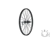 Części rowerowe - Koło Obręcz Rowerowa Kellys Wasper Cassette V-Brake R 24" | Black - miniaturka - grafika 1