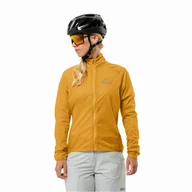 Kurtki damskie - Damska kurtka przeciwwiatrowa na rower Jack Wolfskin GRAVEX WIND JKT W curry - XS - miniaturka - grafika 1