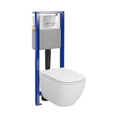 Stelaże i zestawy podtynkowe do WC - Zestaw podtynkowy mechaniczny Cersanit Eder przycisk Movi II chrom S4014-003 - miniaturka - grafika 1