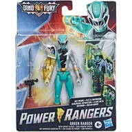Figurki dla dzieci - POWER RANGERS DINO FURY HASBRO ORYGINALNA FIGURKA GREEN ZIELONY RANGER 15cm - miniaturka - grafika 1