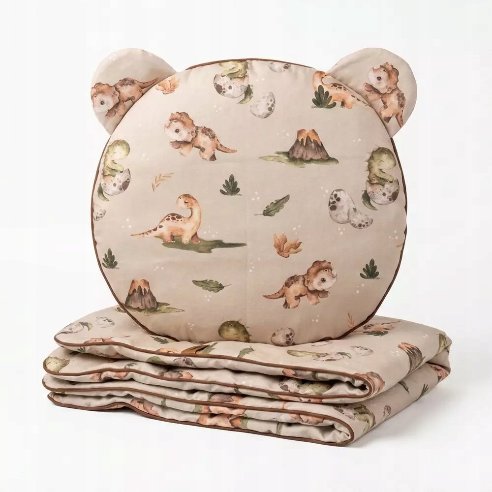 Komplet Pościeli Niemowlęcej 50x75cm Bambus Diozaury