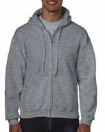 Bluzy męskie - Bluza Rozpinana z Kapturem KOLORY Gildan HEAVY 18600 GRAPHITE Heather M - miniaturka - grafika 1