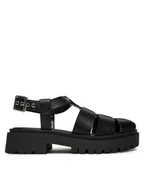 Sandały damskie - Steve Madden Sandały Market SM11003808 Czarny - miniaturka - grafika 1