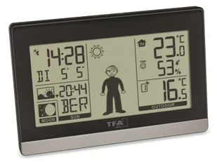 Radiowa stacja pogodowa Weather Boy H97xW145xD39mm czarny/srebrny Ku.f.in.u.auß. - Stacje pogodowe - miniaturka - grafika 1
