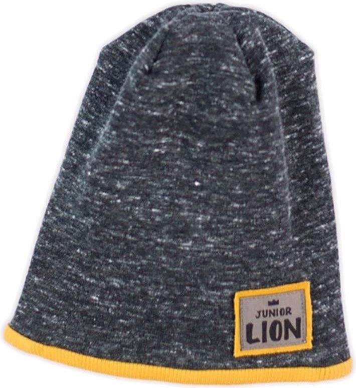 Czapka dziecięca Nicol Prince Lion meliert szara, rozmiar 80/86