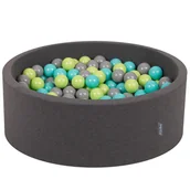Zabawki sensoryczne - ﻿KiddyMoon Suchy Basen okrągły 300 kulek DLA DZIECI - miniaturka - grafika 1
