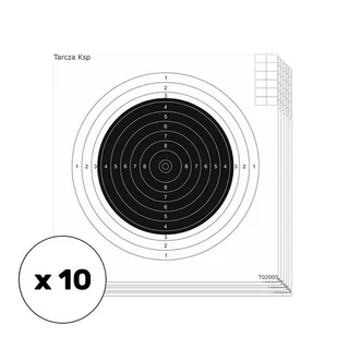 Tarcza strzelecka KSP - 200 x 200 mm - 10szt. - T02005 - Tarcze i kulochwyty - miniaturka - grafika 1