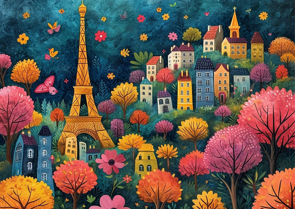 Mozaika diamentowa paryż abstrakcja