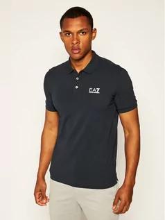 Koszulki męskie - Emporio Armani EA7 Polo 8NPF04 PJM5Z 0578 Granatowy Regular Fit - grafika 1