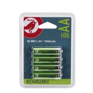 Auchan - Zestaw akumulatorów Essential AA HR 6 - Ładowarki i akumulatory - miniaturka - grafika 2