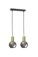 Lampy sufitowe - KET Loftowa LAMPA wisząca KET1243 skandynawska OPRAWA szklany ZWIS balls czarne złote KET1243 - miniaturka - grafika 1