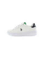 Trampki męskie - U.S. Polo Assn. Sneakersy w kolorze biało-zielonym - miniaturka - grafika 1