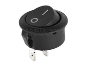 Pozostałe akcesoria sieciowe - Złącze Przełącznik Kołyskowy Okrągły R5 0-1 Czarny - miniaturka - grafika 1