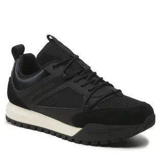 Półbuty męskie - Sneakersy Calvin Klein Jeans Toothy Runner Low Laceup Mix YM0YM00710 Black/Bright White BEH - grafika 1