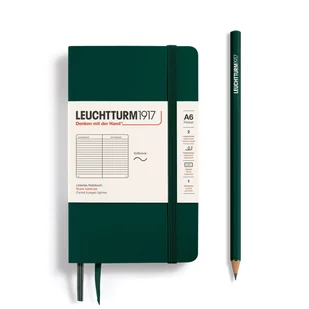 Notatnik Leuchtturm1917 Pocket A6, miękka oprawa, linie, Forest Green - Notesy i bloczki - miniaturka - grafika 1