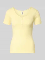 Koszulki i topy damskie - T-shirt o kroju slim fit z mieszanki bawełny ekologicznej Model 'KITTE' - miniaturka - grafika 1