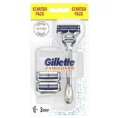 Maszynki do golenia i wkłady - Gillette maszynka do golenia + 3 głowice Skinguard - miniaturka - grafika 1
