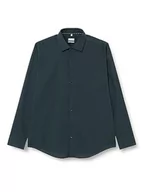 Koszule męskie - Seidensticker Męska koszula slim fit z długim rękawem, ciemnozielony, 40 - miniaturka - grafika 1
