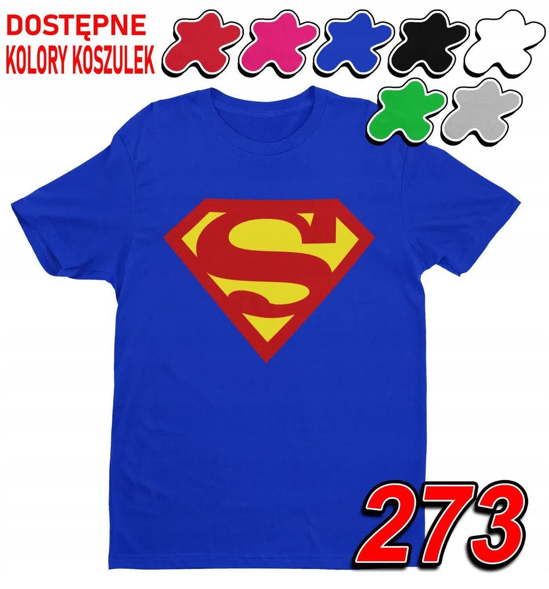 Dziecięca Koszulka T-Shirt Z Nadrukiem Avengers Superman Dc -M 134-140