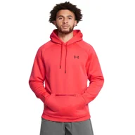 Bluzy sportowe męskie - Męska bluza treningowa z kapturem Under Armour UA Armour Fleece Pro Kanga Hd - czerwona - UNDER ARMOUR - miniaturka - grafika 1
