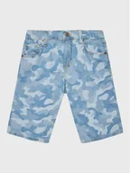 Spodenki damskie - Guess Szorty jeansowe L3GD16 D4ZV0 Niebieski Regular Fit - miniaturka - grafika 1
