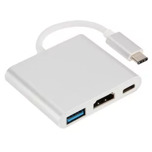 Adapter Usb 3.1 Typ C Do Hdmi + Usb 3.0 + Usb C - Kable komputerowe i do monitorów - miniaturka - grafika 1