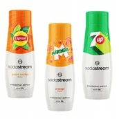 Syropy i koncentraty owocowe - Zestaw 3 koncentratów Sodastream Lipton Ice Tea Peach + Mirinda + 7up - miniaturka - grafika 1