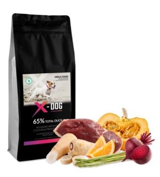 X-DOG MEGA FOOD ADULT M/L ANGIELSKA KACZKA 12KG