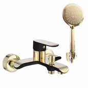 Baterie wannowe i prysznicowe - Rea B9939 Bloom Black/Gold Bateria wannowa - miniaturka - grafika 1