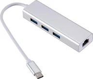 Huby USB - RoGerAD15642 USB-C Hub - Splitter 3 x USB 3.0 / RJ45 - miniaturka - grafika 1