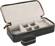 Biżuteria - akcesoria - Pudełko podróżne na biżuterię Travel Large Stackers velvet czarne - miniaturka - grafika 1