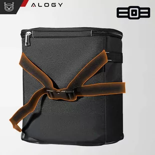 Samochodowy kosz na śmieci Organizer mini śmietnik na zagłówek fotel auta do samochodu czarny 8l torba termiczna Alogy - Pozostałe akcesoria do telefonów - miniaturka - grafika 4