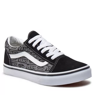 Buty dla dziewczynek - Tenisówki Vans Jn Old Skool VN0A5EE6N421 Black/Grey - grafika 1