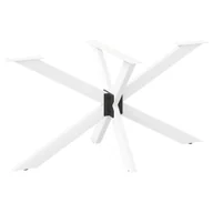 Meble modułowe i akcesoria - vidaXL Noga do stołu jadalnego, biały, 150x78x(72-73) cm, stal - miniaturka - grafika 1