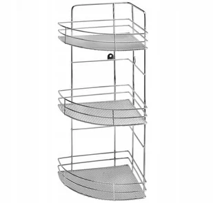 Półka Łazienkowa Narożna Pod Prysznic Chrom 3 Poziomy - Półki łazienkowe - miniaturka - grafika 1
