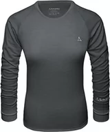 Koszulki i topy damskie - Schoffel Damska koszulka z długim rękawem z merynosów z długim rękawem 1/1 czarny Pirate Black M 11341 - miniaturka - grafika 1