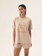 Piżamy damskie - Piżama damska Nules Henderson beżowy 2XL - miniaturka - grafika 1