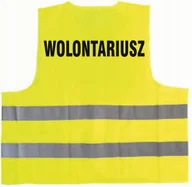 Odzież robocza - Kamizelka odblaskowa z nadrukiem WOLONTARIUSZ rozmiar XL - miniaturka - grafika 1