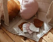 Girlandy - Girlanda dekoracyjna lniana listki "Jesień" - miniaturka - grafika 1