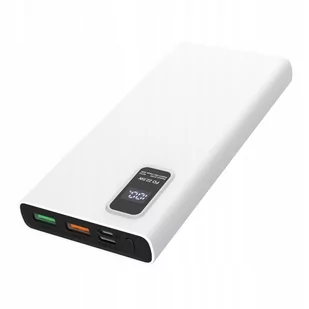 Power Bank z wyświetlaczem LED Power Delivery 10000 mAh 3,7V biały - Powerbanki - miniaturka - grafika 1