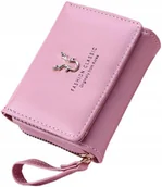 Portfele - Portfel Elegancki Mały Skórzany Portmonetka Skóra - miniaturka - grafika 1