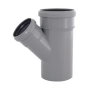 Łączniki, trójniki, kształtki - Trójnik 110 x 75 x 67 szary - miniaturka - grafika 1