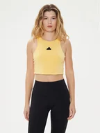 Koszulki i topy damskie - adidas Top City Escape IS0668 Żółty Slim Fit - miniaturka - grafika 1